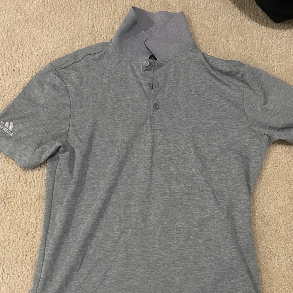 Adidas Men's Heather Gray Polo
